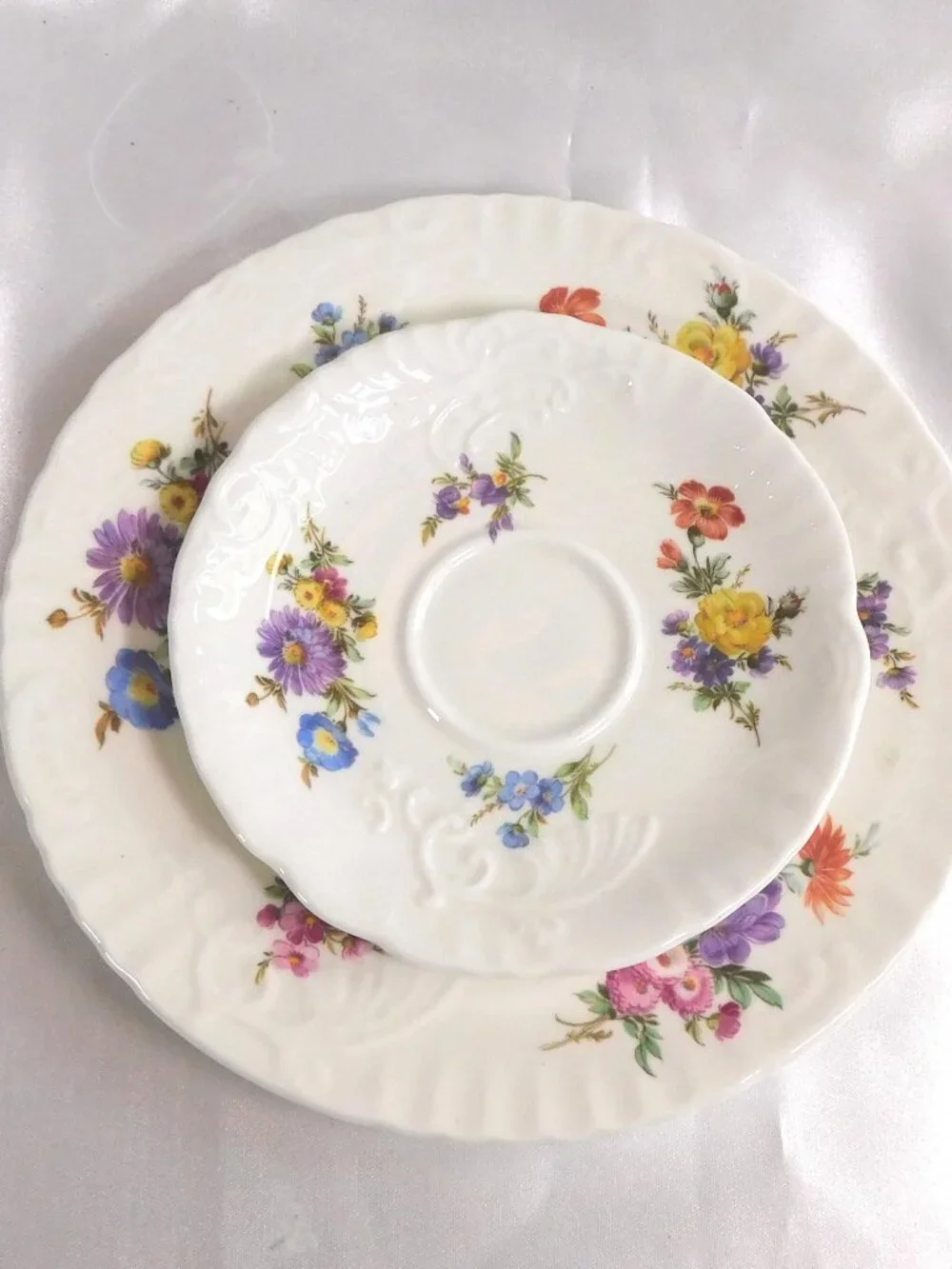 Hammersley Bone China Teacup Saucer and Luncheon Plate Set # 22229